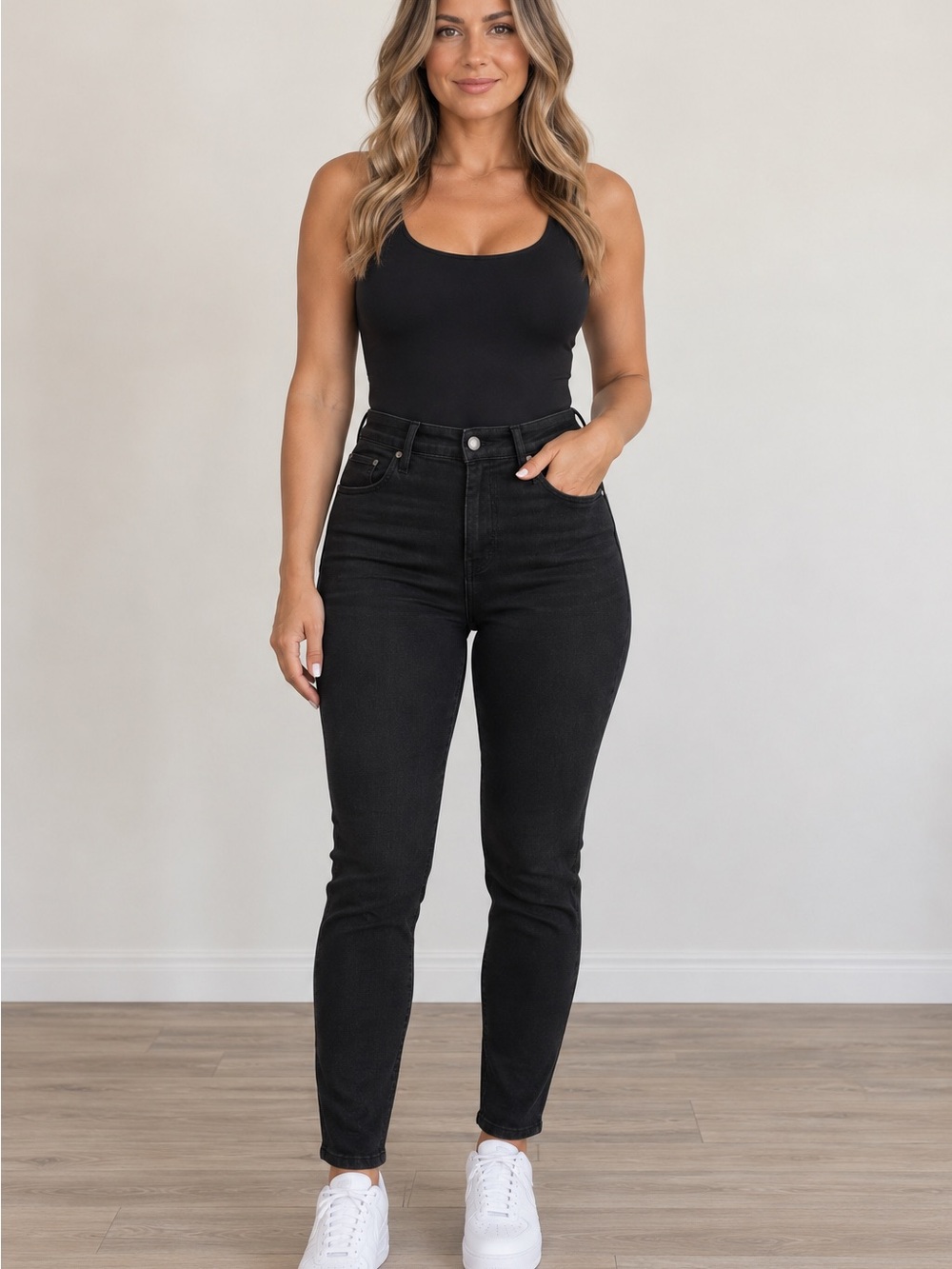 Good American High-Rise Black Good Legs skinny Jeans -10/30